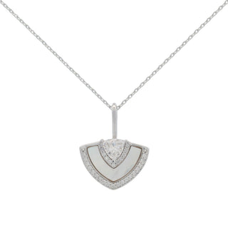 Georgini Silver Chic Noel Mother of Pearl Fan Pendant