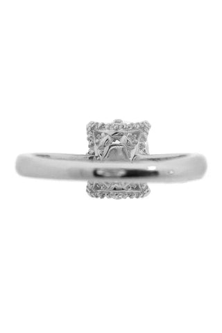 Georgini Silver Elaine Cushion Hidden Halo CZ Ring