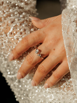 Georgini Silver Chic Noel Toi et Moi CZ Ring