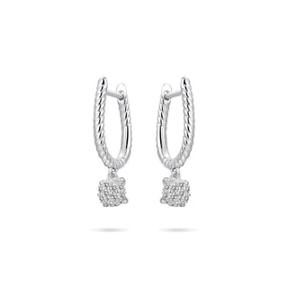 Gisser Dangling Dashing Details Pave CZ Earrings