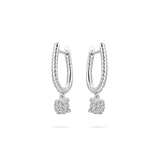 Gisser Dangling Dashing Details Pave CZ Earrings