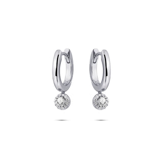 Gisser Halo Charmed Hoop Earrings