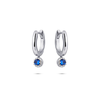 Gisser Blue Halo Charmed Hoops