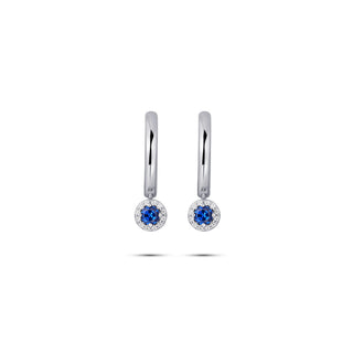 Gisser Blue Halo Charmed Hoops