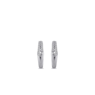 Gisser Silver Sparkling Forever Hoop Earrings