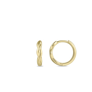 Gisser Silver Gold Plated Twisted Hoop Earrings