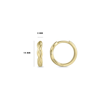 Gisser Silver Gold Plated Twisted Hoop Earrings