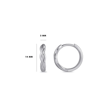 Gisser Silver Twisted Hoop Earrings
