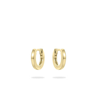 Gisser Gold Plated 12mm Flat Small Hoops