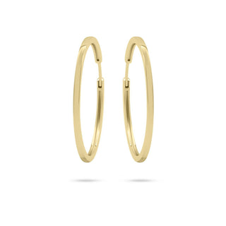 Gisser Gold Plated 40mm Flat Oversized Hoops