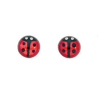 Silver Ladybird Children's Earrings