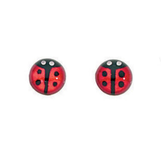 Silver Ladybird Children's Earrings