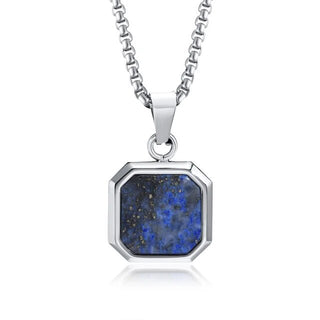 Lapis Stone Stainless Steel Necklace