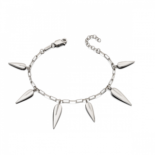 Silver Leaf Charm Bracelet | Silver Bracelets | Strange the Jewellers