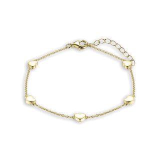 Gisser Gold Plated Lovely Hearts Bracelet