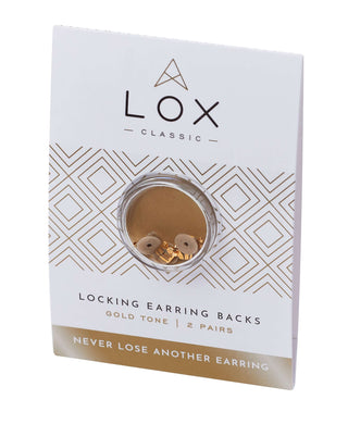 LOX Gold Tone Earring Backs