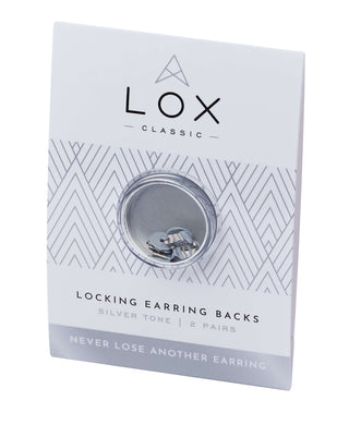 LOX Silver Tone Earring Backs