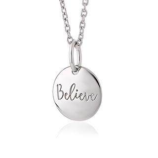 Lucinda King Believe Disc Pendant