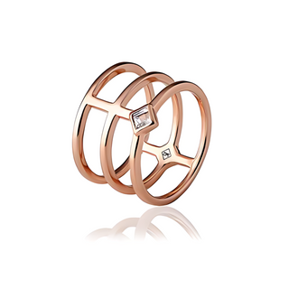 Lucinda King Rose Gold Alexa Wide Ring