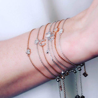 Rose Gold Plated Silver Grace Heart Bracelet
