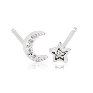 Lucinda King Grace Star & Moon Stud Earrings