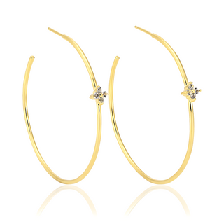 Lucinda King Large Fleur Hoops