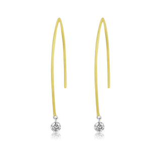 18ct Gold Lustre Round Diamond Earrings