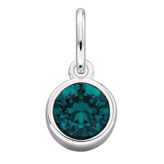 Silver May Birthstone Pendant | Engravable Birthstone Necklace