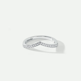 Mayu | 9ct White Gold 0.12ct tw Lab Grown Diamond Wishbone Wedding Band