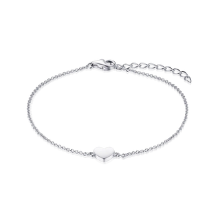 Gisser Silver Minimal Heart Bracelet