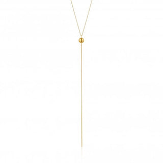 Golden Orbit Y Necklace