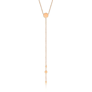 Ania Haie Rose Gold Plated Silver Geometry Y Lariat Necklace