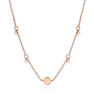 Rose Geometry Disc Drop Necklace