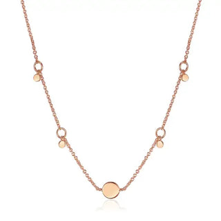 Rose Geometry Disc Drop Necklace