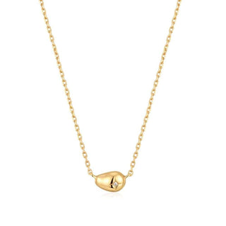 Ania Haie Gold Plated Silver CZ Pebble Sparkle Necklace
