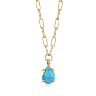 Ania Haie Turquoise Chunky Chain Drop Necklace