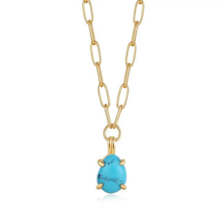 Ania Haie Turquoise Chunky Chain Drop Necklace