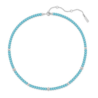 Ania Haie Silver Lab Created Turquoise Beaded Necklace