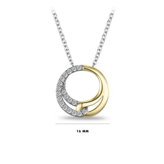 Gisser Silver Gold Plated Forever Necklace Sparkling