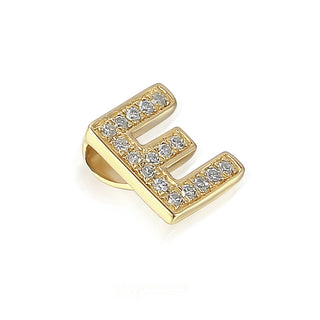9ct Yellow Gold Diamond Set Initial E Necklace