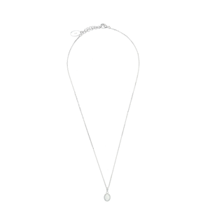 Silver Opal Glow Blackwattle White Created Opal Pendant