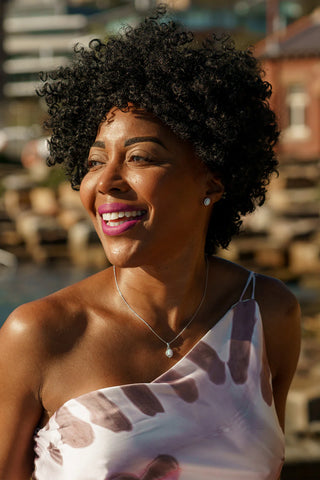 Silver Opal Glow Blackwattle White Created Opal Pendant