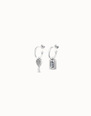Unode50 Magic Key Earrings | PEN0884GRSMTL | Asymmetrical Drop Earrings