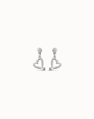 Unode50 Silver Tone One Love Drop Earrings