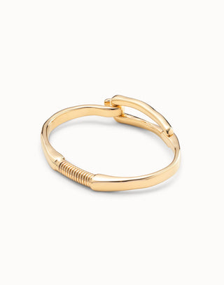 Unode50 Gold Plated Amarrado Bangle with Buckle
