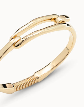 Unode50 Gold Plated Amarrado Bangle with Buckle
