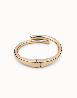 Unode50 Gold Plated Meeting Point Bangle