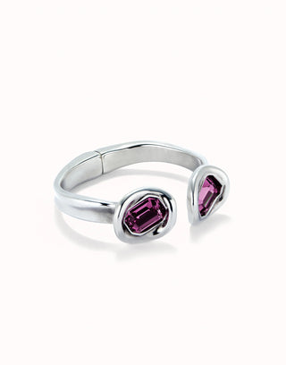 UNOde50 Bangle Bracelet with Two Pink Crystals