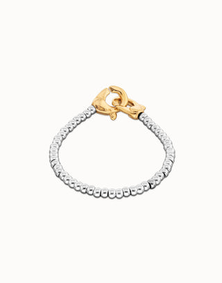 Unode50 Two Tone Ser Inserarable Beaded Carabiner Bracelet