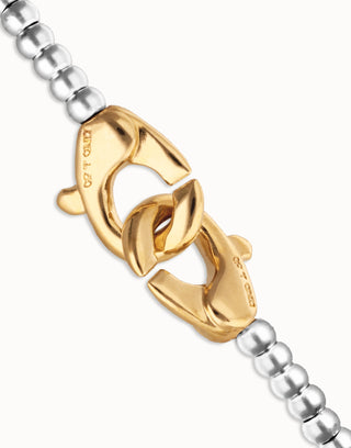 Unode50 Two Tone Ser Inserarable Beaded Carabiner Bracelet